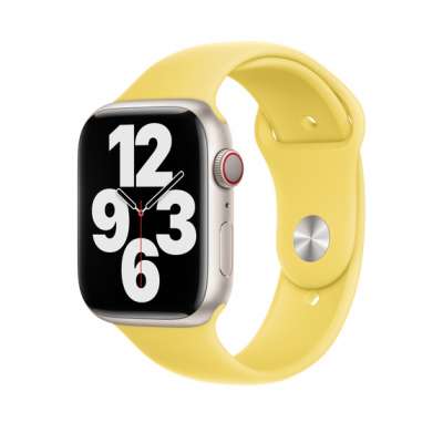 Szilikon Apple Watch Szíj - Halvány Citromsárga - M/L - 42, 44, 45, 49mm