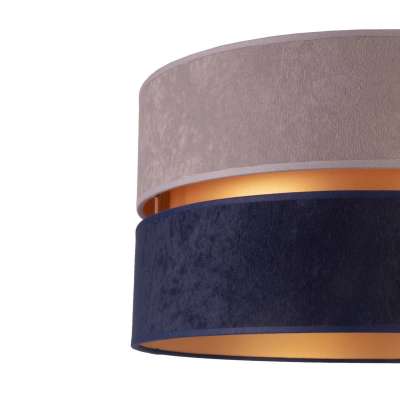 Duo asztali lámpa t.kék/szürke/arany, 30cm magas