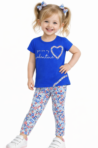 2részes lány ruha-Valentin Méret: 92 (18-24hó)