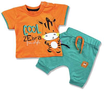 2részes nyari babaruha szett- Cool Zebra Méret: 68-74