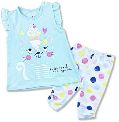 2részes kislány babaruha- Édes mint egy kalács Méret: 68-74