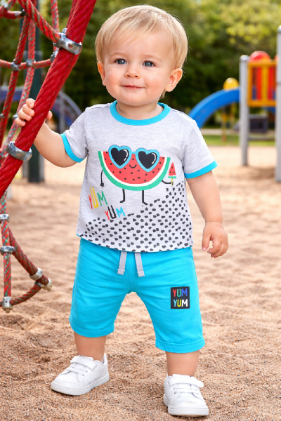 2részes babaruha szett- Nyami, nyami Méret: 74-80