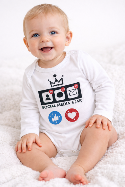 Baba body, kombidressz- Social Media Star Méret: 62 (2-4hó)