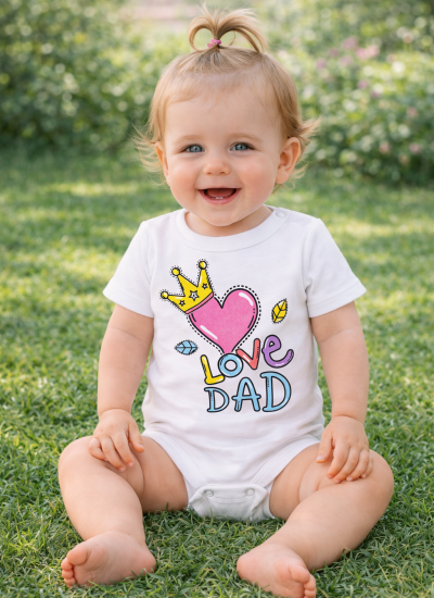 Baba body, kombidressz- Love Dad Méret: 80 (9-12hó)