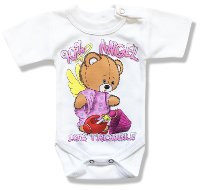 Baba body, rövid ujjú- ANGEL Méret: 56 (0-2hó)