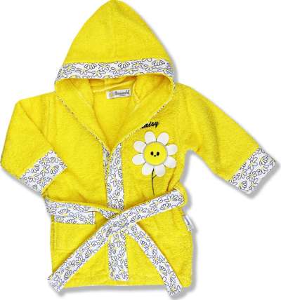 Baba és gyermek fürdőköpeny- My Daisy, sárga Méret: 3 éves