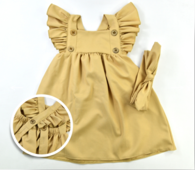 Kislány nyári ruha- Gabriella, bézs Méret: 110 (5éves)