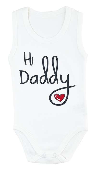 Baba ujjatlan body, kombidressz- Szia Apuci Méret: 74 (6-9hó)