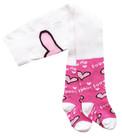 Baba pamut csúszásgátló harisnyanadrág- Love Méret: 12-18 hónap