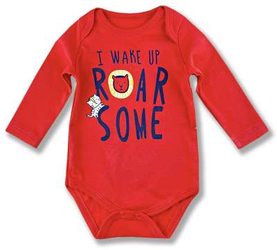 Baba body- Roar, piros Méret: 68 (4-6hó)