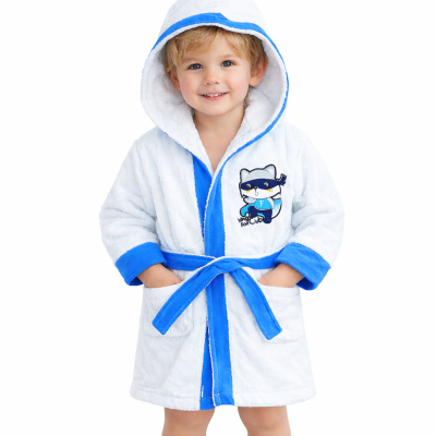 Baba és gyermek fürdőköpeny- Róka, kék Méret: 2 éves