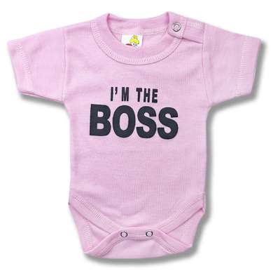 Baba body, rövid ujjú - Boss, rózsaszín Méret: 92 (18-24hó)