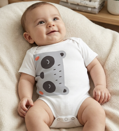 Baba body, rövid ujjú- Pandamaci Méret: 80 (9-12hó)