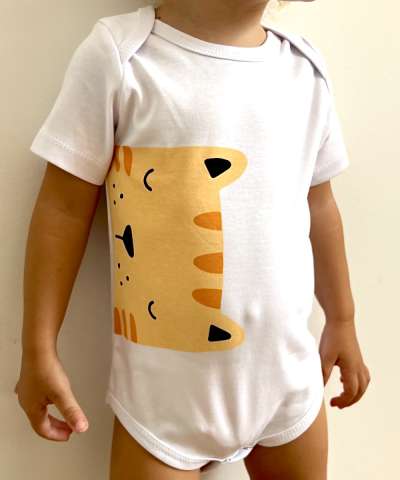 Baba body, rövid ujjú- Cica Méret: 56 (0-2hó)