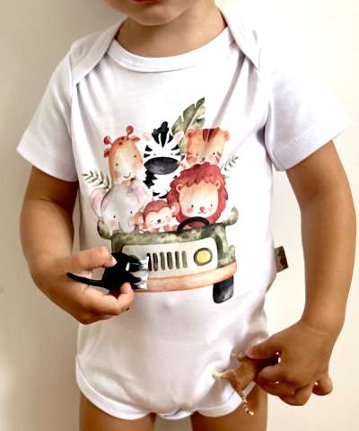 Baba body, rövid ujjú- Szafari Méret: 92 (18-24hó)