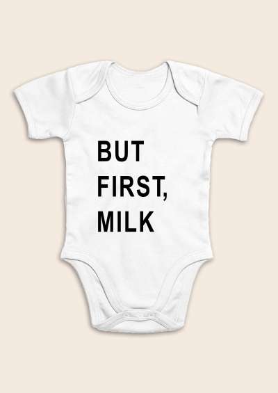 Baba body, rövid ujjú- Tejet kérek Méret: 80 (9-12hó)