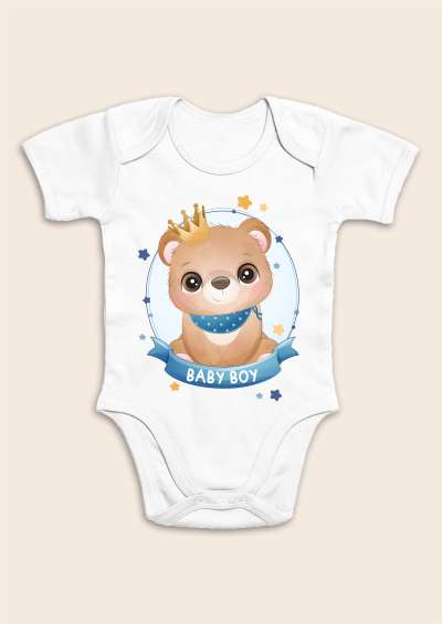 Baba body, rövid ujjú- Fiú baba Méret: 74 (6-9hó)