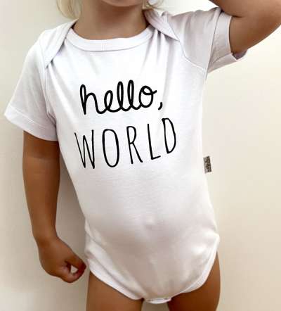 Baba body, rövid ujjú- Szia Világ Méret: 80 (9-12hó)