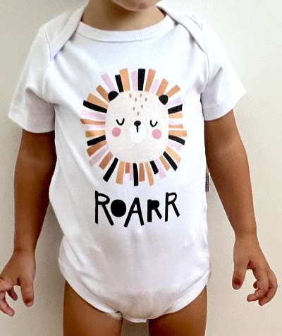 Baba body, rövid ujjú- ROAR Méret: 68 (4-6hó)