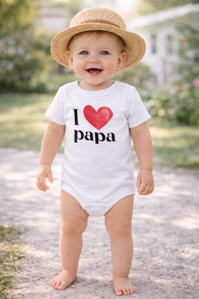 Baba body, rövid ujjú- Szeretem apát Méret: 92 (18-24hó)