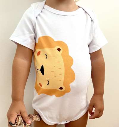 Baba body, rövid ujjú- Oroszlán Méret: 56 (0-2hó)