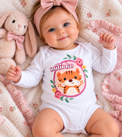 Egyedi baba body, hosszú ujjú- Milinko Méret: 68 (4-6hó)