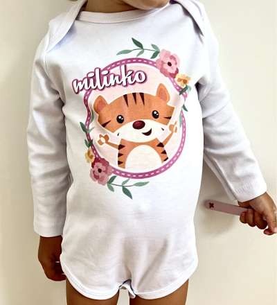 Egyedi baba body, hosszú ujjú- Milinko Méret: 74 (6-9hó)