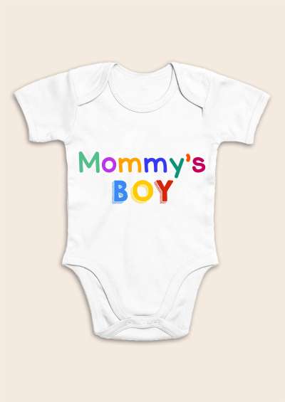 Egyedi baba body, rövid ujjú- Anyuci kisfia Méret: 68 (4-6hó)