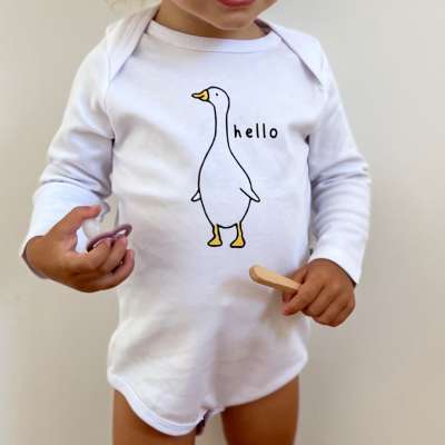 Egyedi baba body, hosszú ujjú- Minimal Méret: 56 (0-2hó)