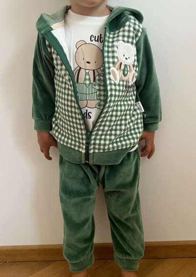 3részes babaruha szett - Maci és nyuszika Méret: 68 (4-6hó)