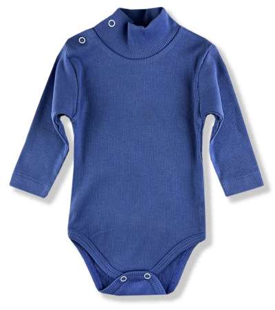 Baba body garbó- Klasszikus, kék Méret: 56 (0-2hó)