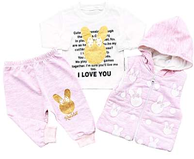 3részes babaruha szett - Rabbit Méret: 92 (18-24hó)