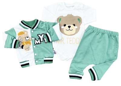 3részes babaruha szett- Teddy divat Méret: 56-62