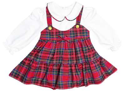 Elegáns kislány ruha- Piros, Hanna Méret: 68 (4-6hó)