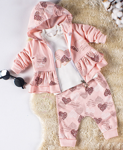 3részes babaruha szett - Love Méret: 92 (18-24hó)