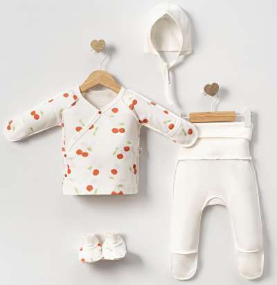 4 részes szett babáknak – Cseresznye Méret: 56-62