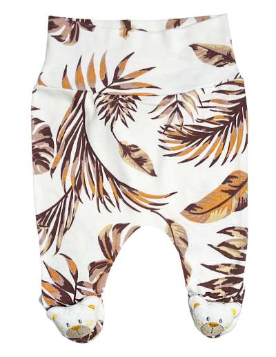 Lábfejes pamut nadrág-3D Maci Méret: 3-6 hónap
