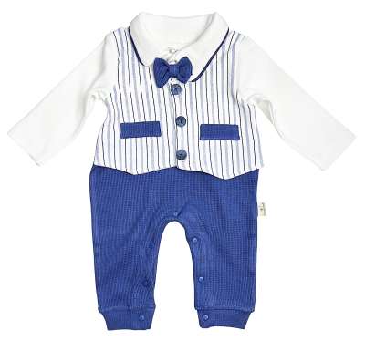 Elegáns baba overál – kék Méret: 3-6 hónap