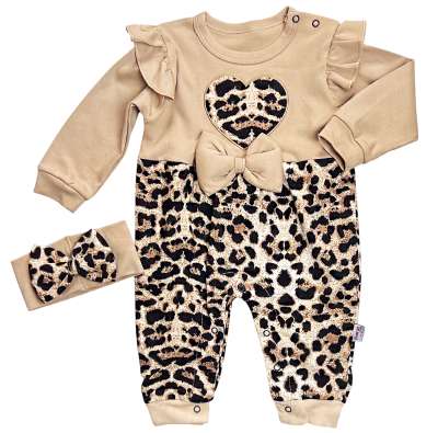 2részes babaruha szett- Párduc Méret: 6-9 hónap