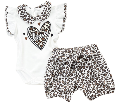 2 részes nyári babaszett – Leopárd Méret: 9 -12 hónap