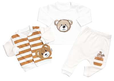 3részes babaruha szett - Maci 1 Méret: 80 (9-12hó)