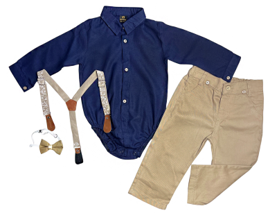 4részes elegáns fiús babaruha szett- Divat Méret: 92 (18-24hó)