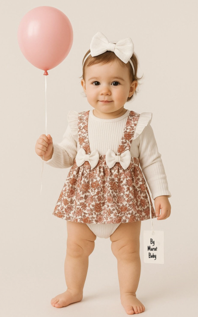 3 részes szett babáknak – Virágmintás Méret: 6-9 hónap