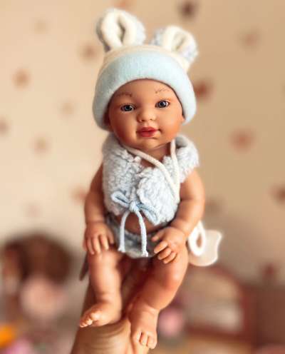 Kézműves spanyol baba- Baby Teddy, K, 22cm