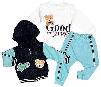 3részes babaruha szett- Teddy Méret: 68 (4-6hó)