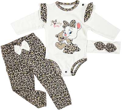3 részes babaruha szett – Lovely Méret: 80 (9-12hó)