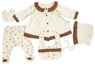 5 részes szett babáknak – Retro, lányos Méret: 56-62