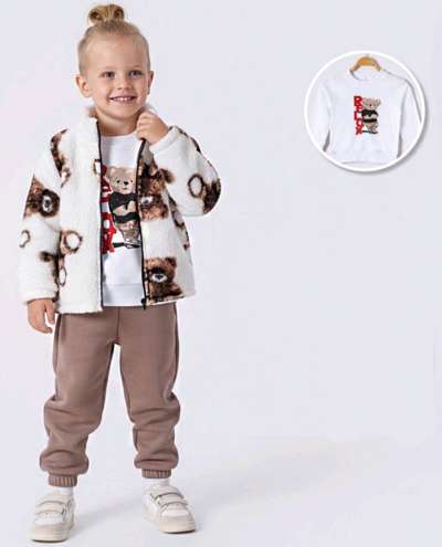 3 részes gyerek szett – Sármőr, maci Méret: 104 (4éves)