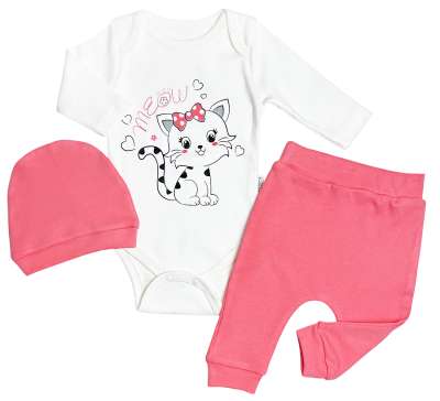 3 részes szett babáknak – Cica Méret: 0-3 hónap