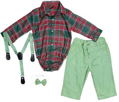 4részes elegáns fiús babaruha szett- Divat, Karácsony Méret: 74 (6-9hó)